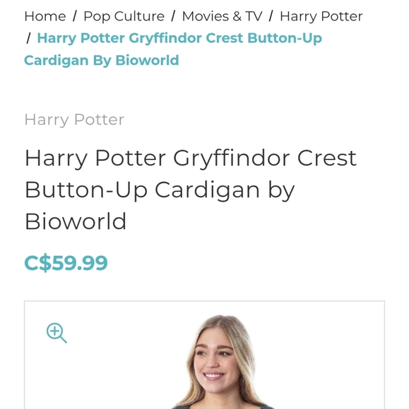 Harry Potter Griffindor Cardigan - Picture 5 of 5